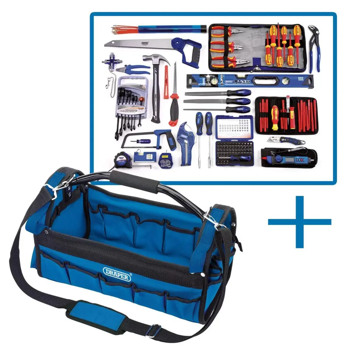 Draper Dtkelectktb Electricians Tote Bag Tool Kit 04319 1