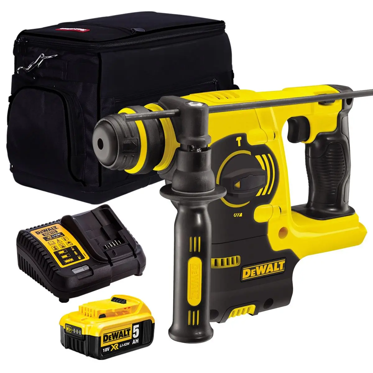 Dewalt Dch253n 18V Sds+ Rotary Hammer Drill With 1 X 5.0Ah Battery & Charger In Bag 1