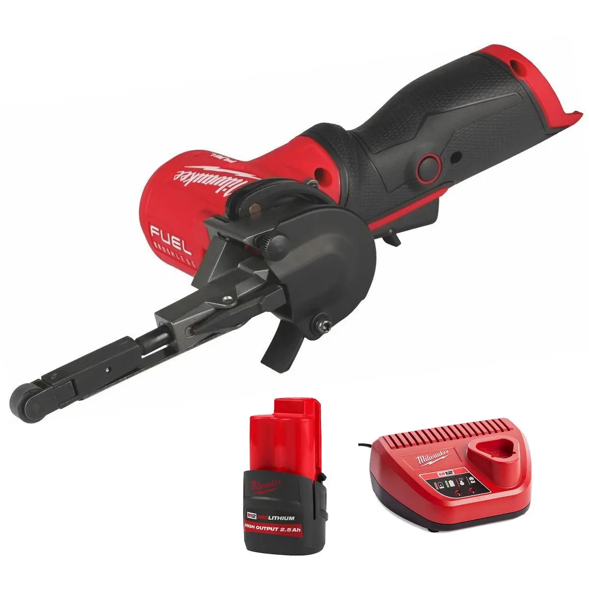 Milwaukee M12fbfl10-0 12V Brushless 10Mm Band File With 1 X 2.5Ah Battery & Charger 1