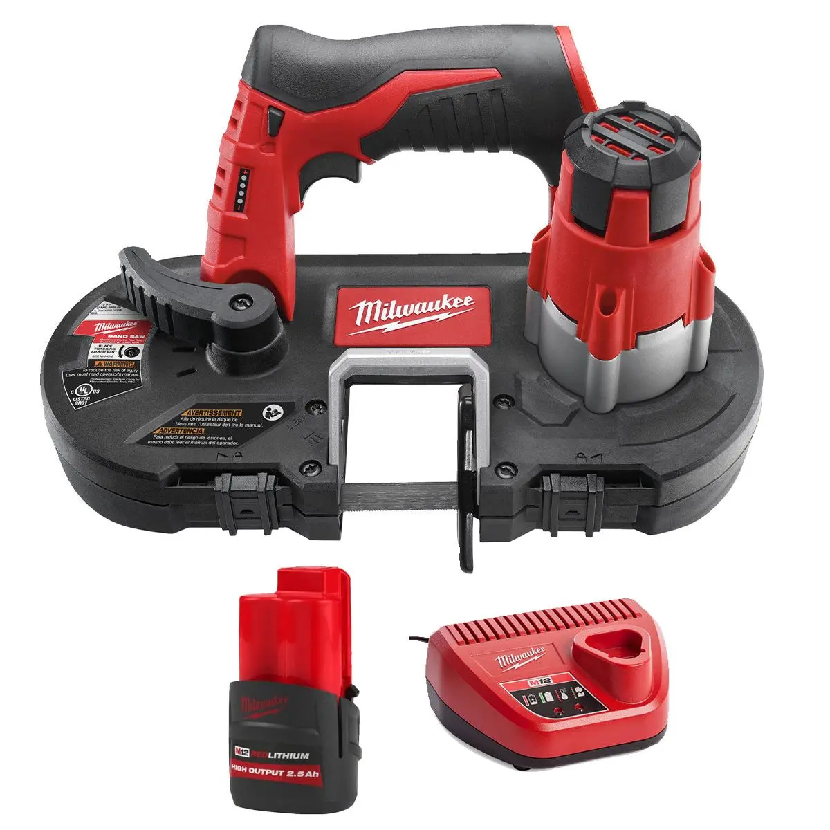 Milwaukee M12bs-0 12V Sub Compact Bandsaw With 1 X 2.5Ah Battery & Charger 1
