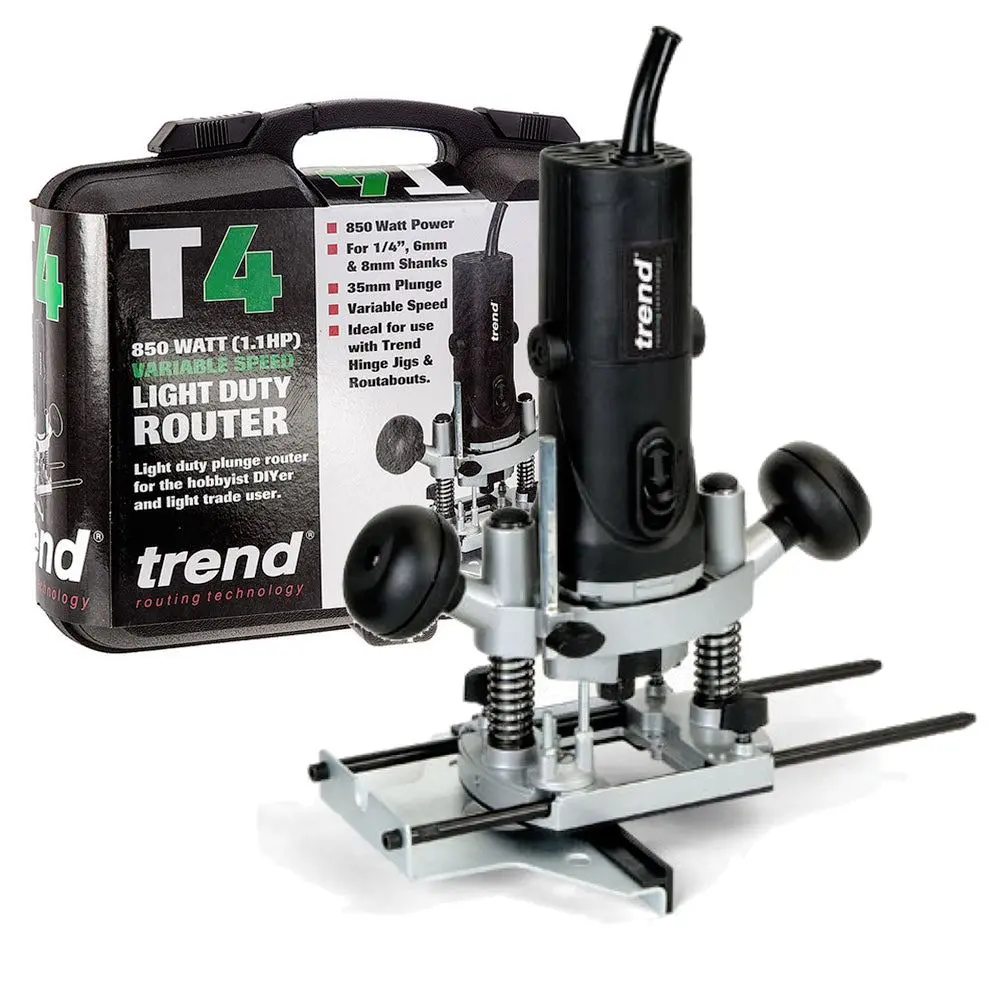 Trend T4ek 1/4" Variable Speed Router 230V C/W Kitbox 1