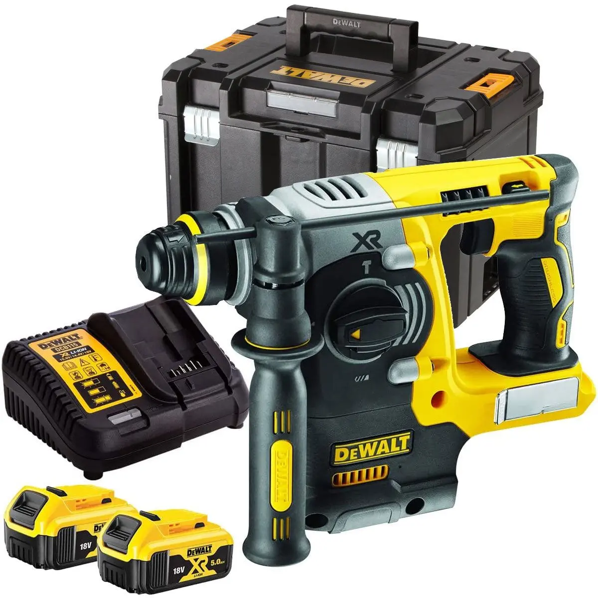 Dewalt Dch273n 18V Brushless Sds+ Rotary Hammer Drill With 2 X 5.0Ah Batteries & Charger In Case 1