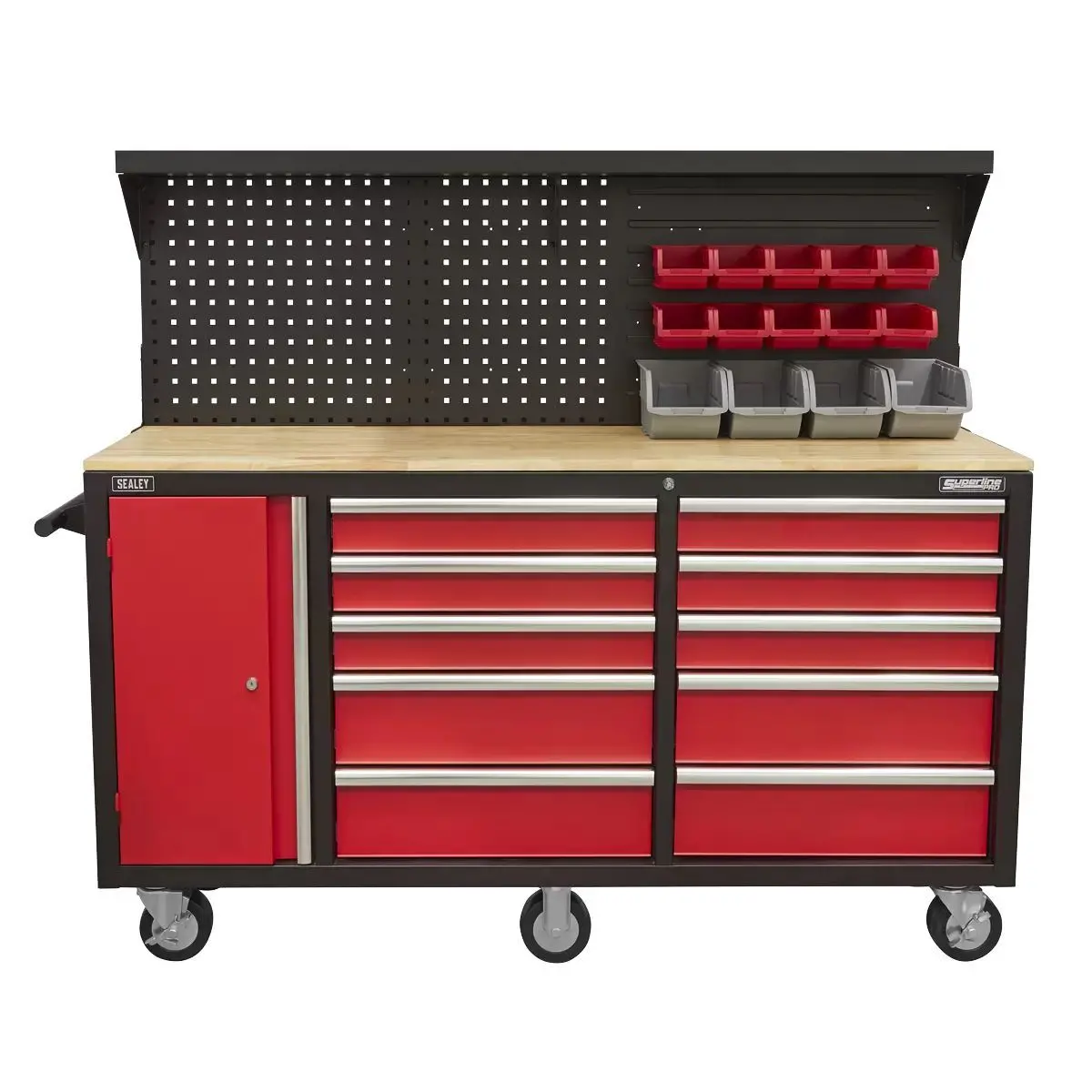 Sealey Ap6310 10 Drawer Mobile Workstation With Backboard 2