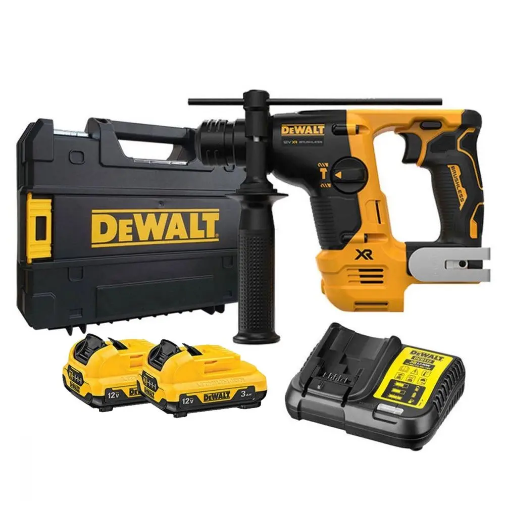 Dewalt Dch072l2-Gb 12V Brushless Sds Plus Hammer Drill With 2 X 3.0Ah Batteries Charger In Case 1