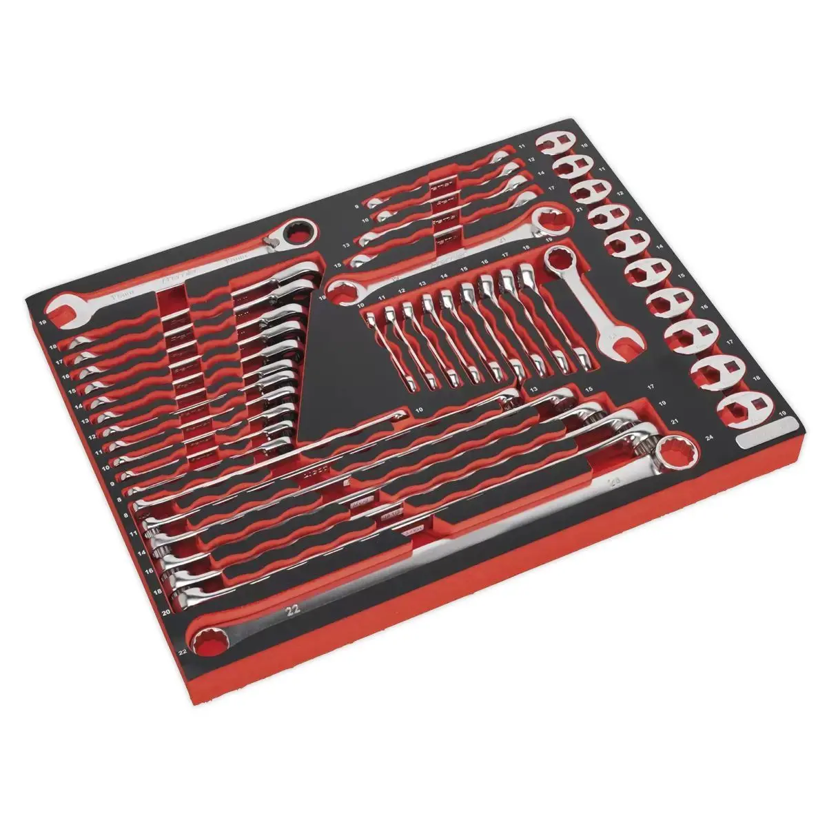 Sealey Tbtp11 Tool Tray With Specialised Spanner Set 44Pc 1