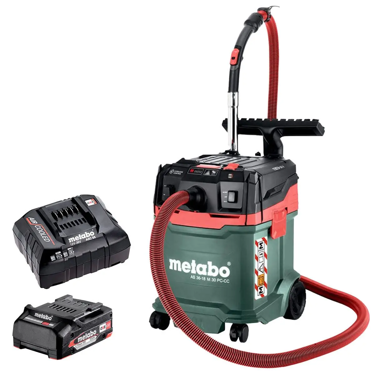 Metabo As 36-18 M 30 Pc-Cc 18V M-Class Vacuum Cleaner With 1 X 2.0Ah Battery & Charger 1