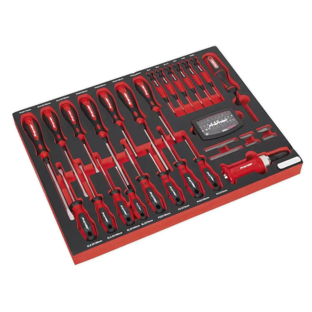 Sealey Tbtp04 Tool Tray With Screwdriver Set 72Pc 1