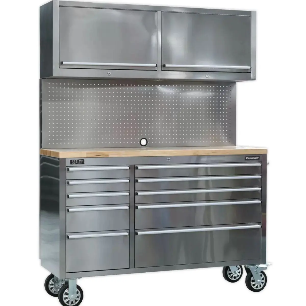Sealey Ap5520ss Mobile Stainless Steel Tool Cabinet 10 Drawer 1