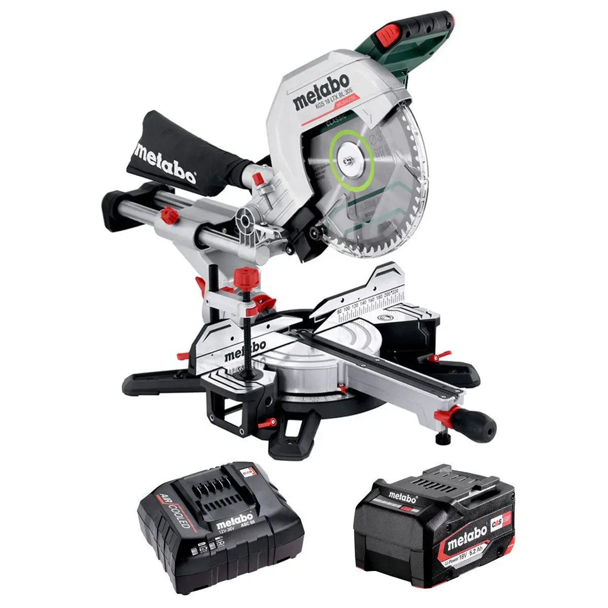 Metabo Kgs 18 Ltx Bl 305 18V 305Mm Brushless Mitre Saw With 1 X 5.2Ah Battery & Charger 1