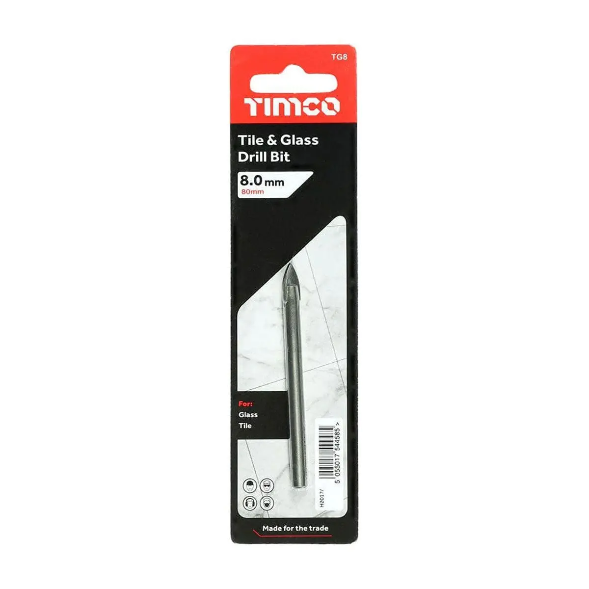 Timco 8.0Mm Arrow Head Addax Tile & Glass Bit Tungsten Carbide Tip Tg8 1