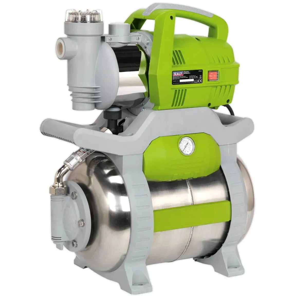 Sealey Wpb062s 55Ltr Surface Mounting Booster Pump Stainless Steel 230V 1