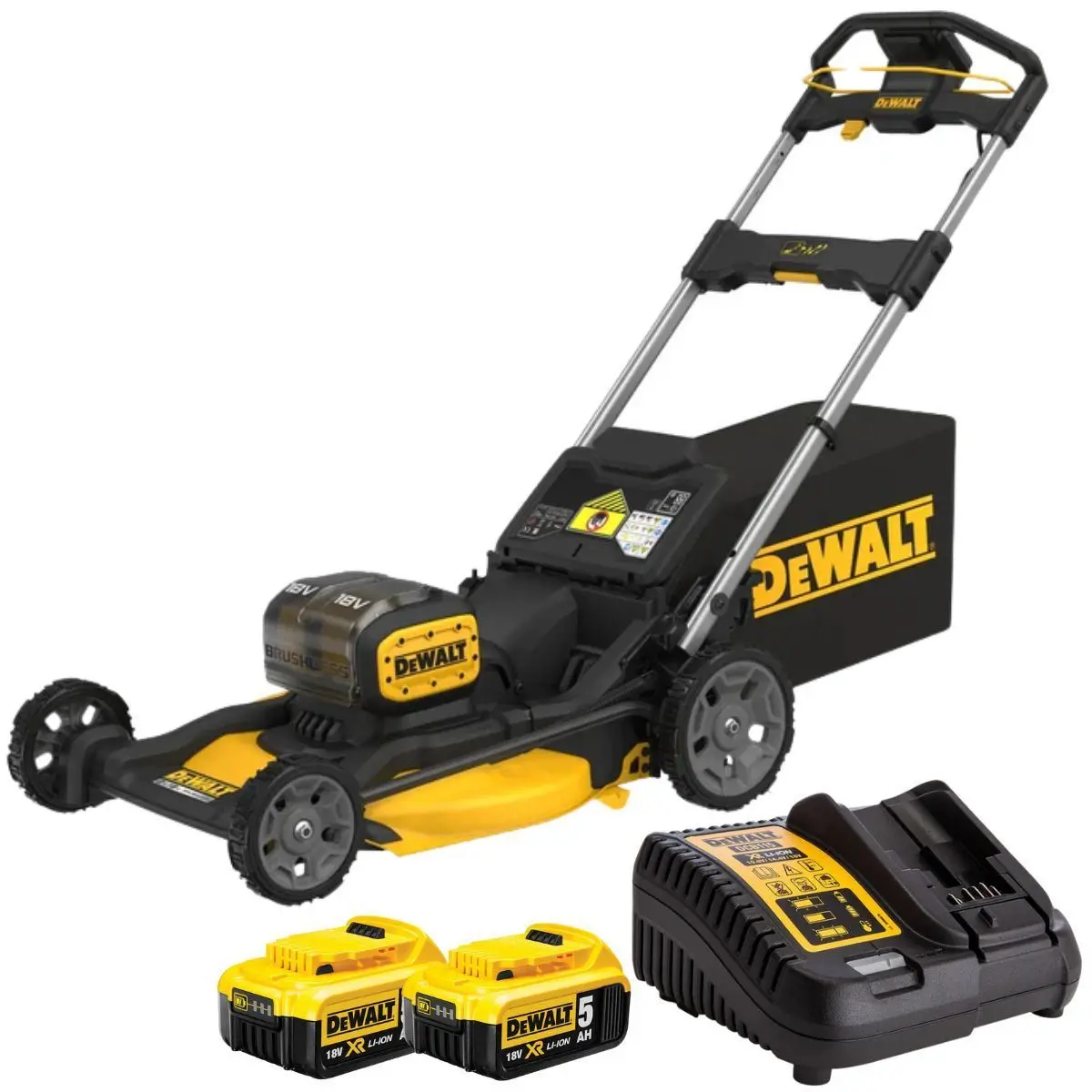 Dewalt Dcmwp134n-Xj 36V Brushless 53Cm Lawn Mower With 2 X 5.0Ah Battery & Charger 1