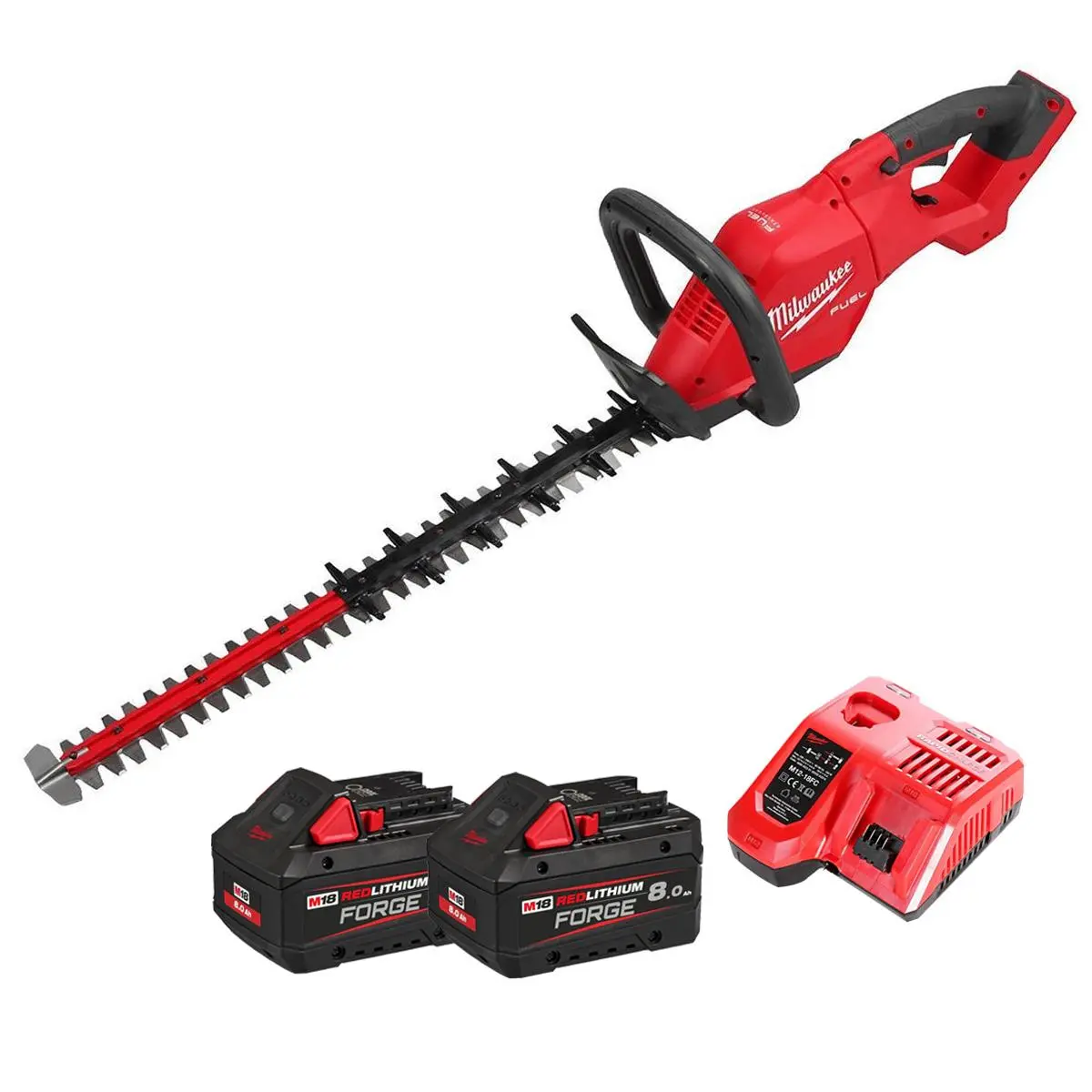 Milwaukee M18fhet60g2-802 18V Fuel Brushless 60Cm Hedge Trimmer With 2 X 8.0Ah Battery & Charger 4933498386 1