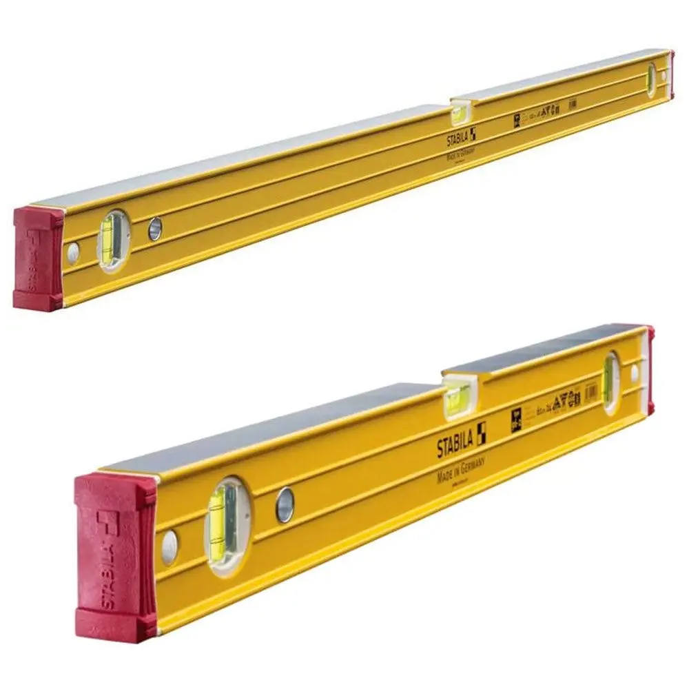 Stabila 96-2 Double Plumb Ribbed Box Level 60Cm + 120Cm Twin Pack 1
