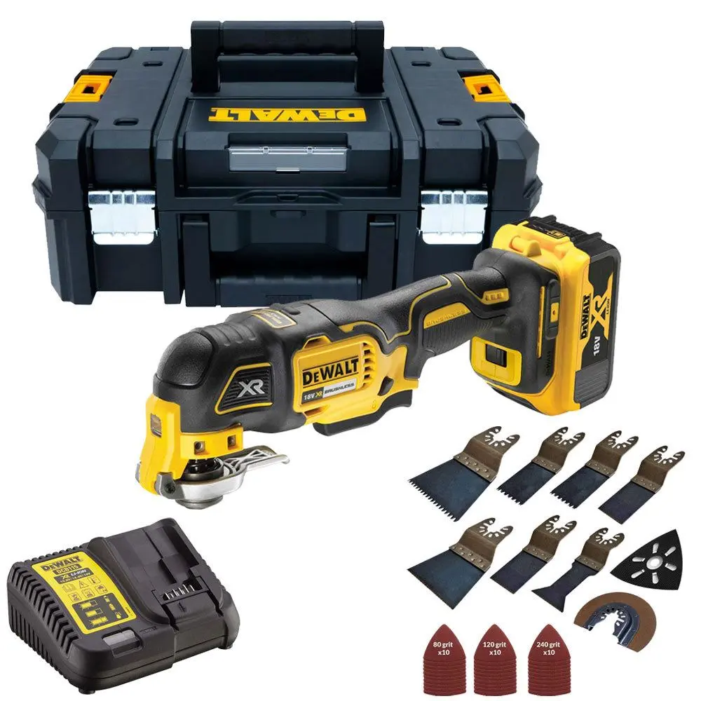 Dewalt Dcs356n 18V Brushless Multitool 1 X 4.0Ah Battery With 39 Piece Accessories Set 1