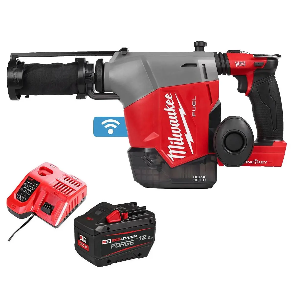Milwaukee M18fhafoh16-0 18V Brushless Sds+ Hammer Drill With 1 X 12.0Ah Battery & Charger 1