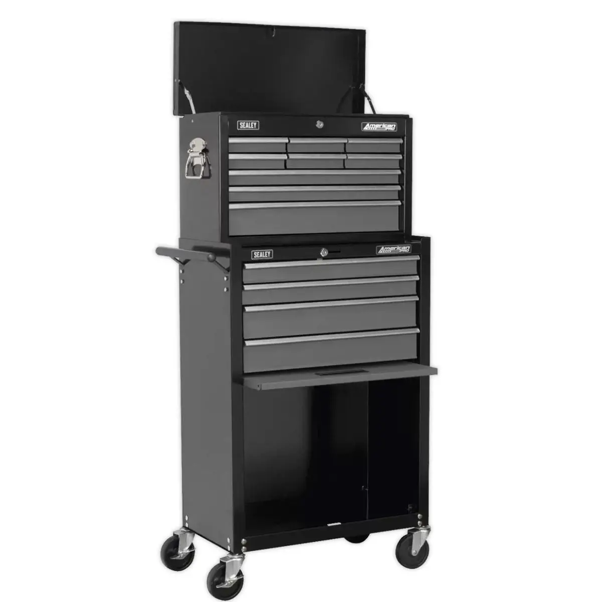 Sealey Ap2513b Topchest & Rollcab Combination 13 Drawer With Ball-Bearing Slides Black/Grey 2