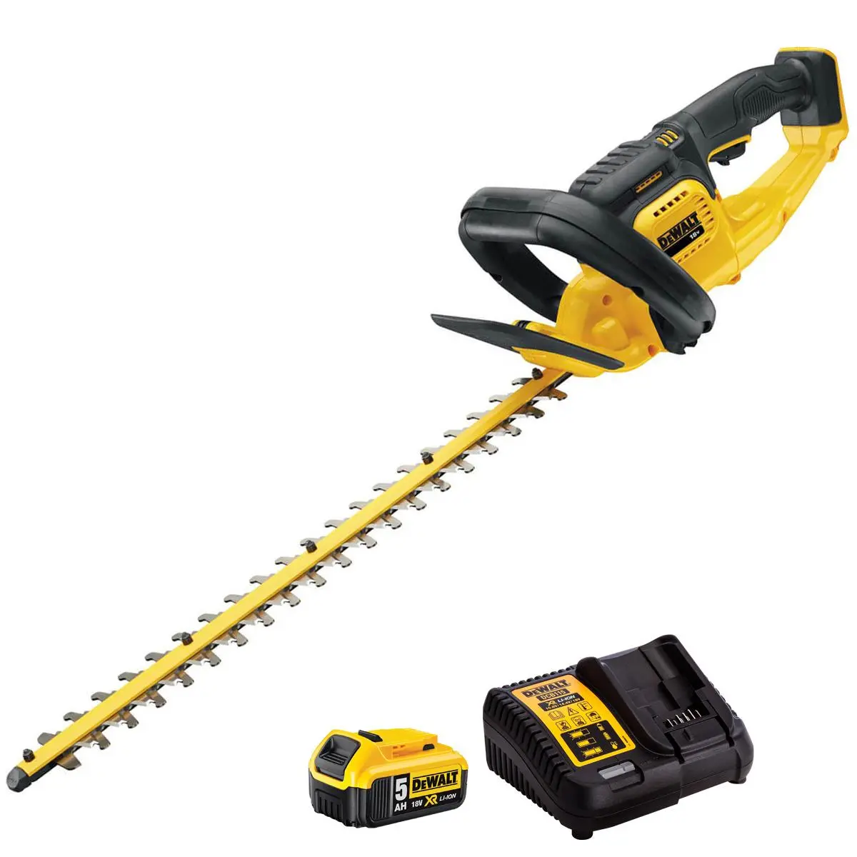 Dewalt Dcm563p1-Gb 18V Xr 55Cm Hedge Trimmer With 1 X 5.0Ah Battery & Charger 1