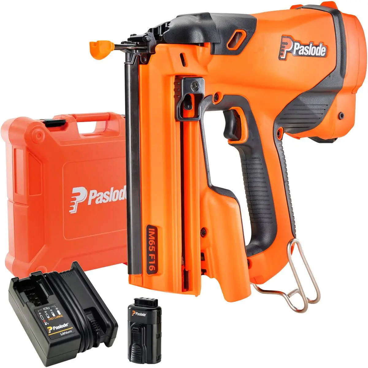 Paslode Im65 F16 Second Fix Straight Finishing Nail Gun With 1 X 2.1Ah Battery, Charger & Case 1