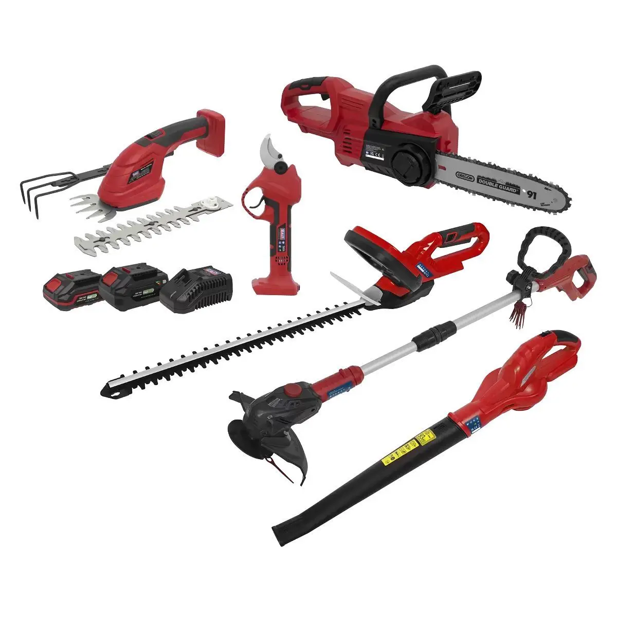 Sealey Cp20vcombo15 6X20v Garden Maintenance Combo Kit -2 Batteries 1