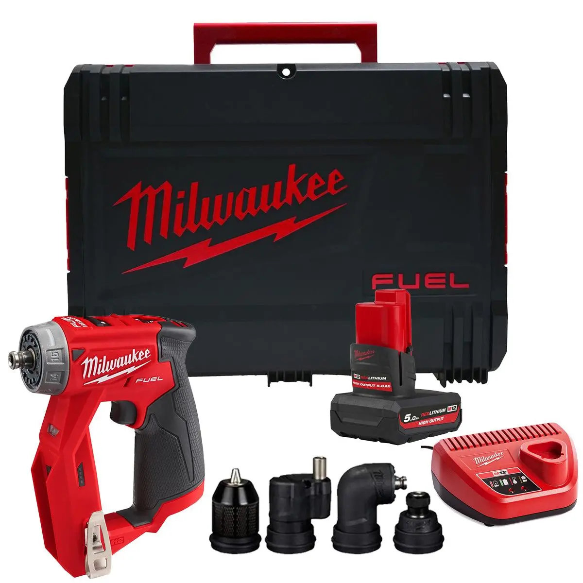 Milwaukee M12fddxkit-0X 12V Brushless 4-In-1 Drill Driver With 1 X 5.0Ah Battery Charger & Case 1