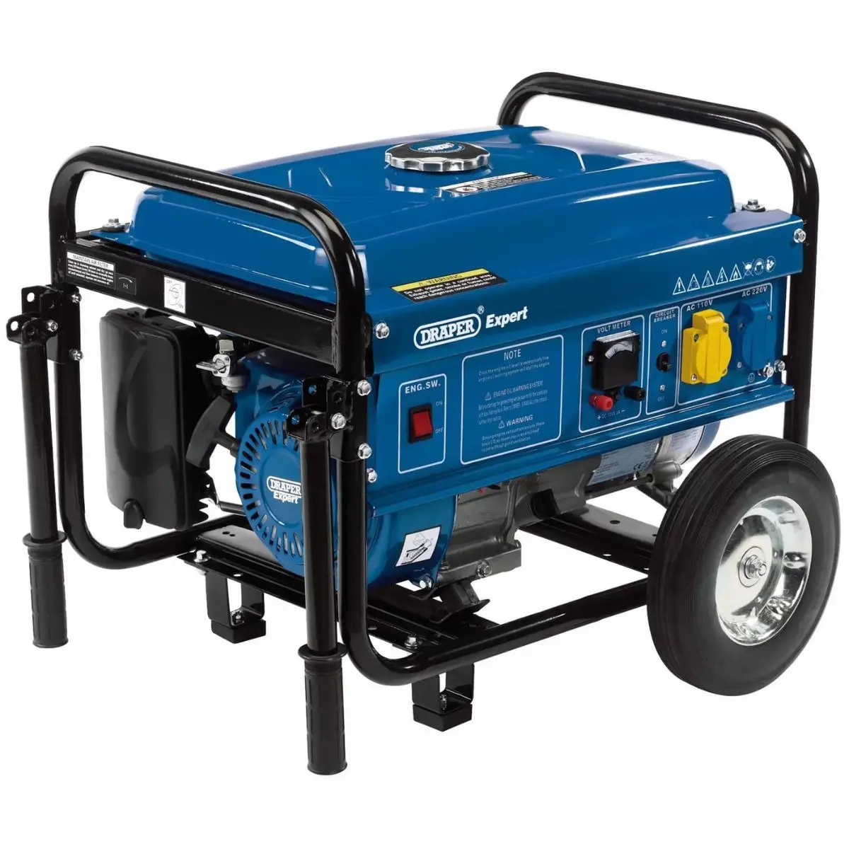 Draper Expert Pg253w Petrol Generator With Wheels 230V/2000W 16066 1