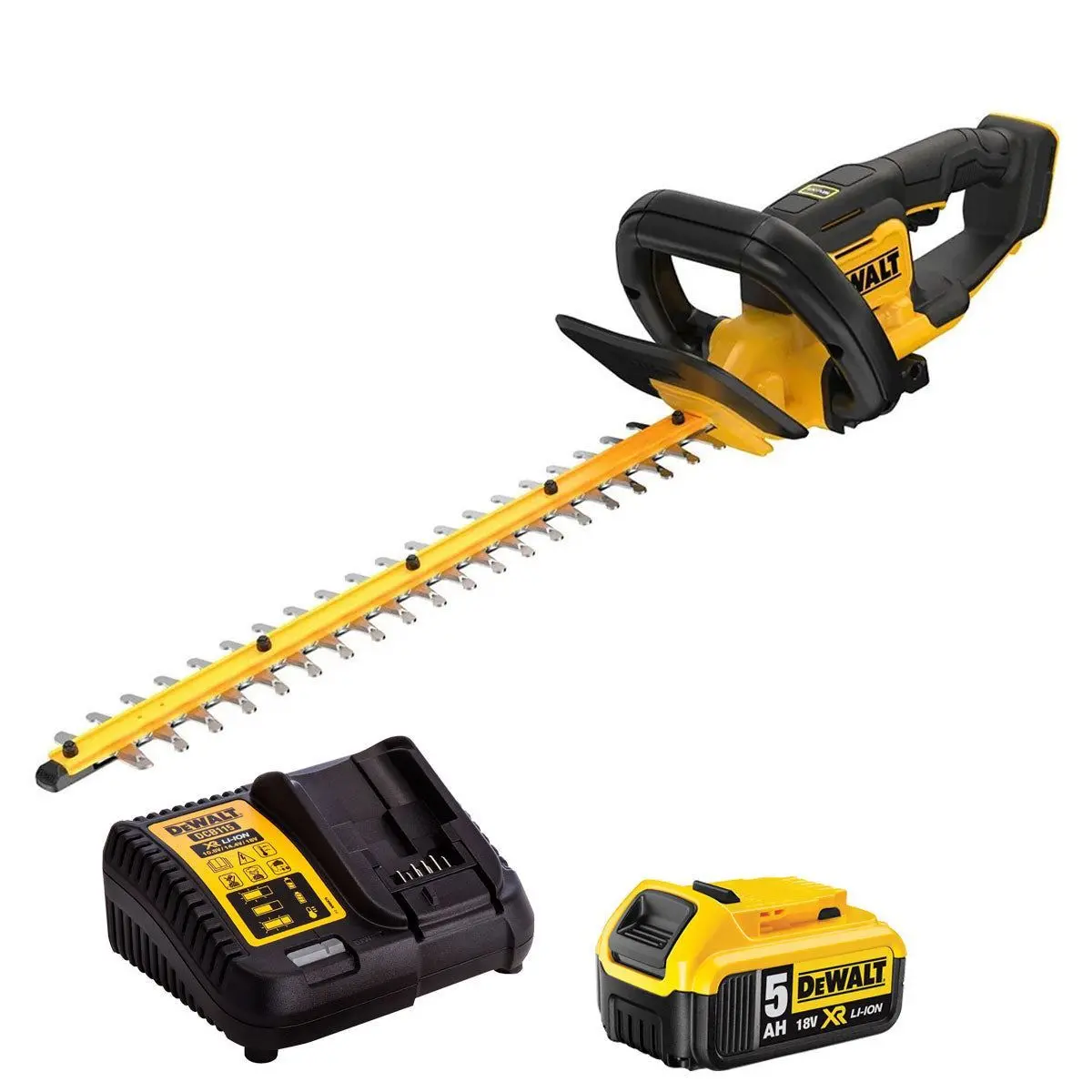 Dewalt Dcmht562p1-Gb 18V Xr 55Cm Hedge Trimmer With 1 X 5.0Ah Battery & Charger 1