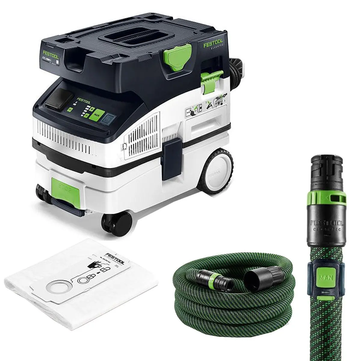 Festool Ctl Mini I 230V Gb Mobile Dust Extractor Cleantec - 578315 With Bluetooth Remote Control 578499 1