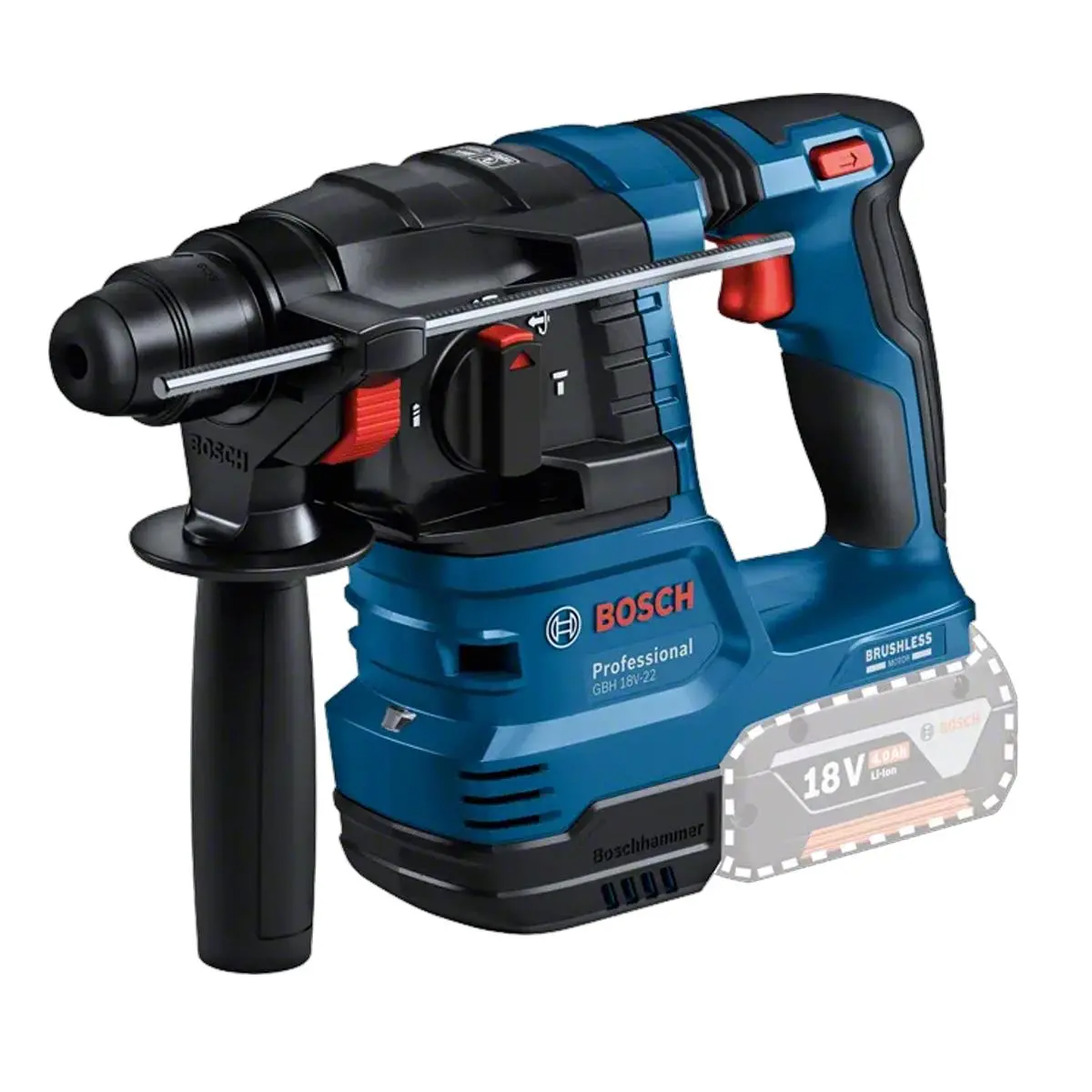 Bosch Gbh 18V-22 18V Brushless Sds-Plus Rotary Hammer Drill Body Only 0611924000 1