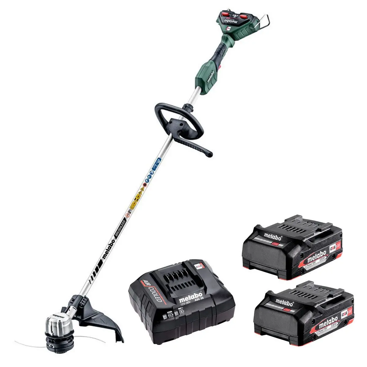 Metabo Fsd 36-18 Ltx Bl 40 36V Brushless 40Cm Grass Trimmer With 2 X 2.0Ah Battery & Charger 1