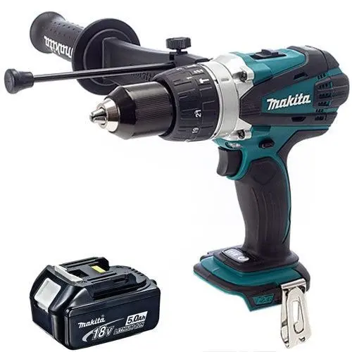 Makita Dhp458z 18V Lxt Compact Combi Drill With 1 X 5.0Ah Battery 1