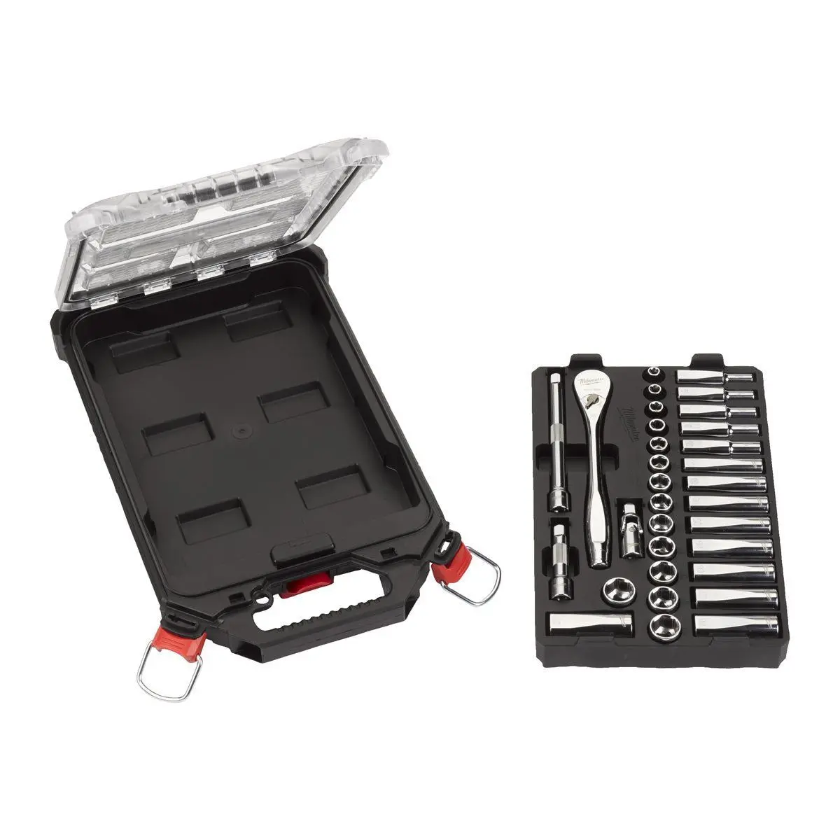 Milwaukee 3/8" Drive Ratchet & Socket Set 32 Piece In Packout Case 4932478813 1