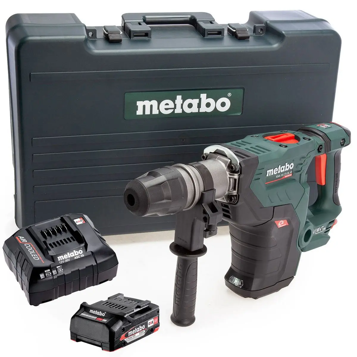 Metabo Kha 18 Ltx Bl 40 18V Brushless Sds-Max Combination Hammer Drill With 1 X 2.0Ah Battery Charger & Case 1