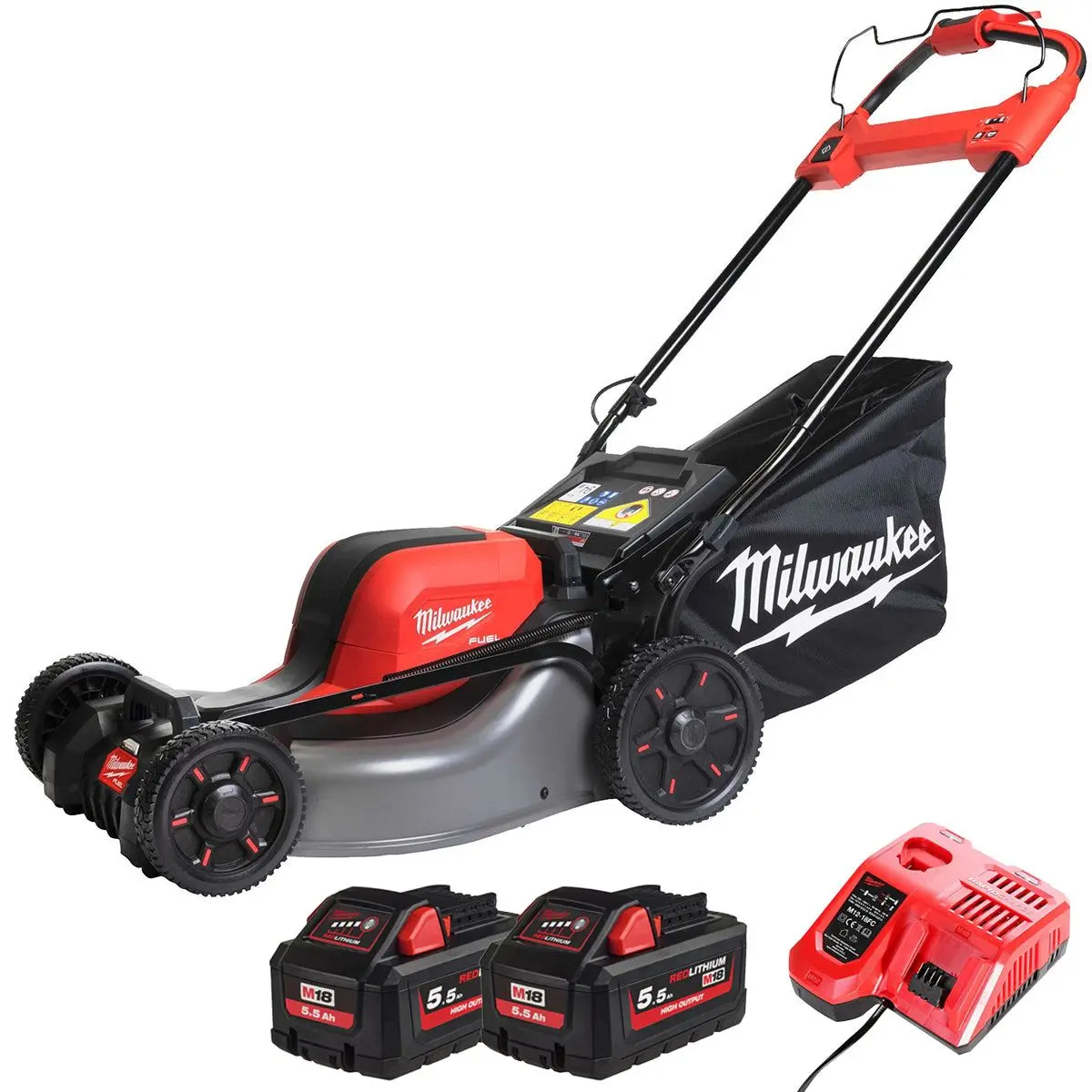 Milwaukee M18f2lm46-0 36V Fuel Brushless 46Cm Self Propelled Lawn Mower With 2 X 5.5Ah Battery & Charger 1