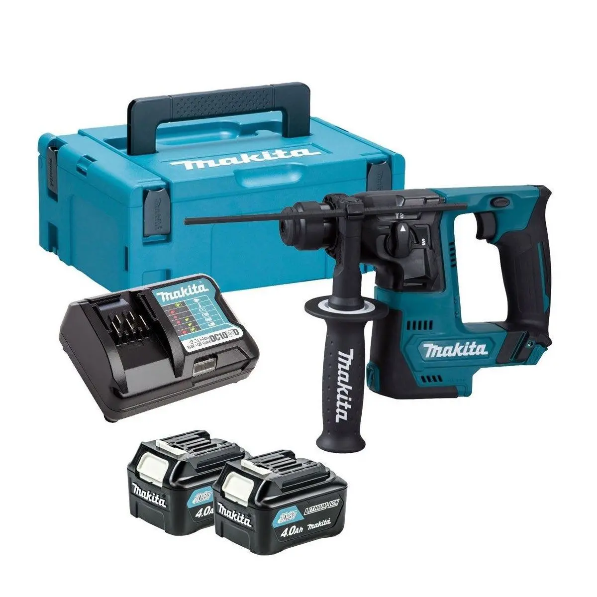 Makita Hr140dwmj 12V Max Cxt Sds-Plus Rotary Hammer With 2 X 4.0Ah Batteries, Charger & Case 1