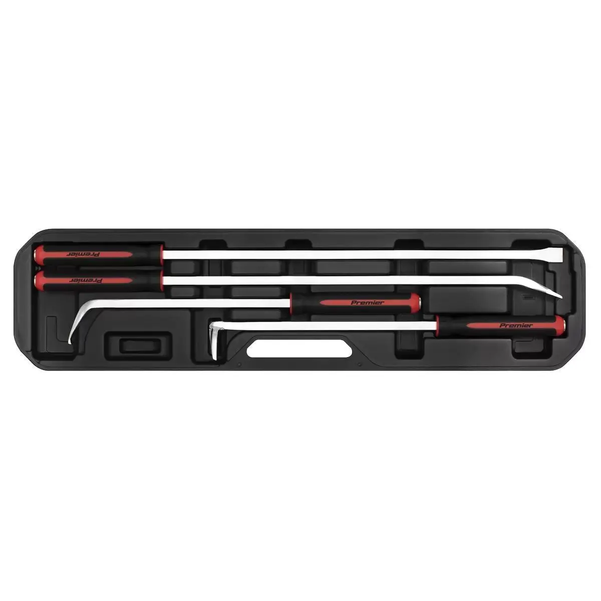 Sealey Ak9100 Heavy-Duty Pry Bar Set 4Pc With Hammer Cap 2