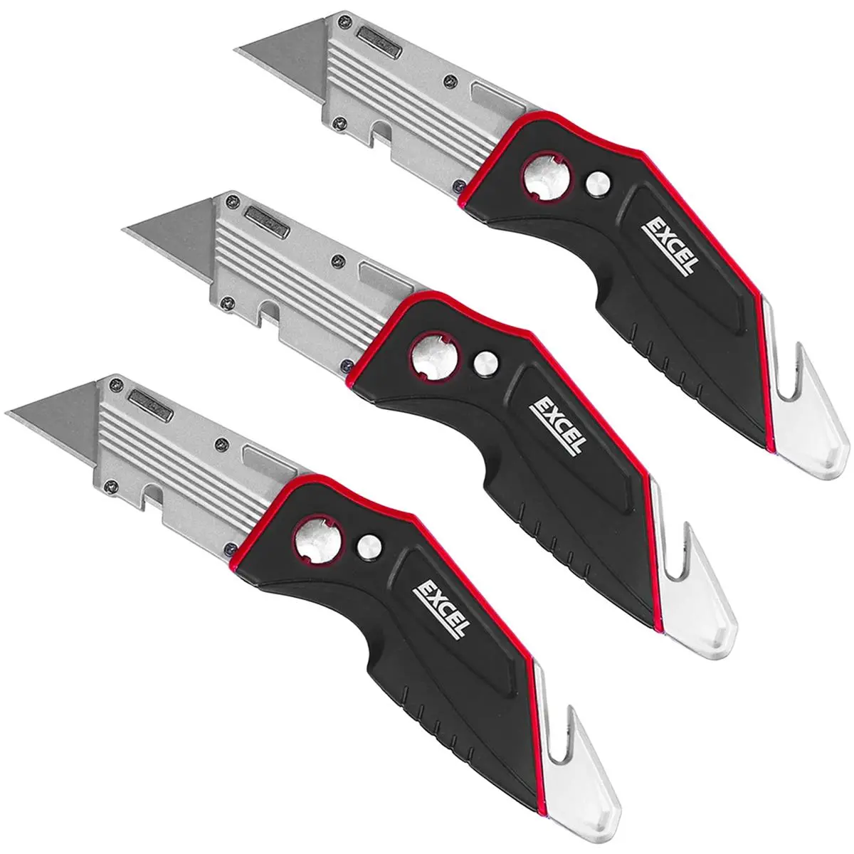 Excel Folding Utility Knife With 5 Blades Pack Of 3 1