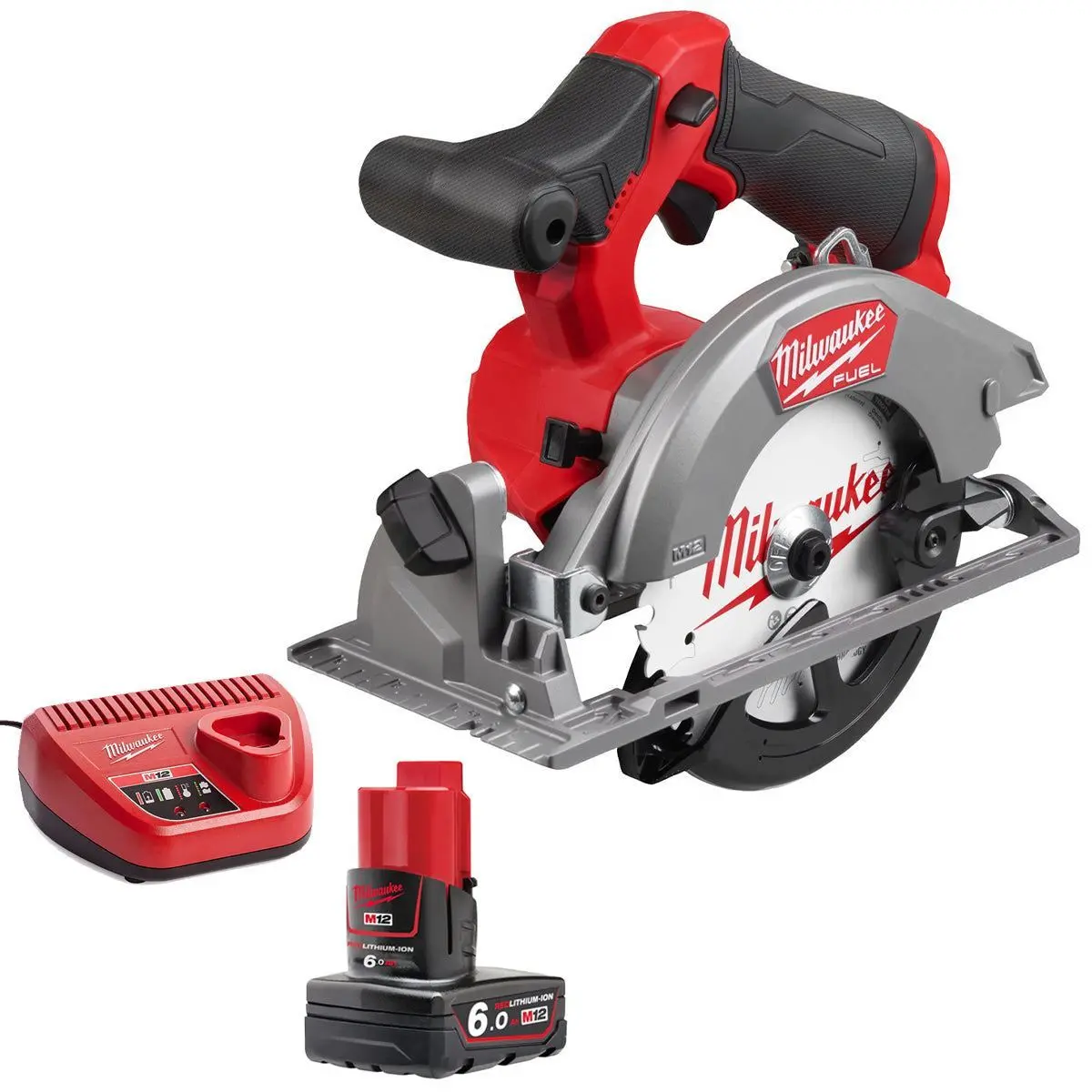 Milwaukee M12fcs442-0 12V Fuel Brushless 140Mm Circular Saw With 1 X 6.0Ah Battery & Charger 1