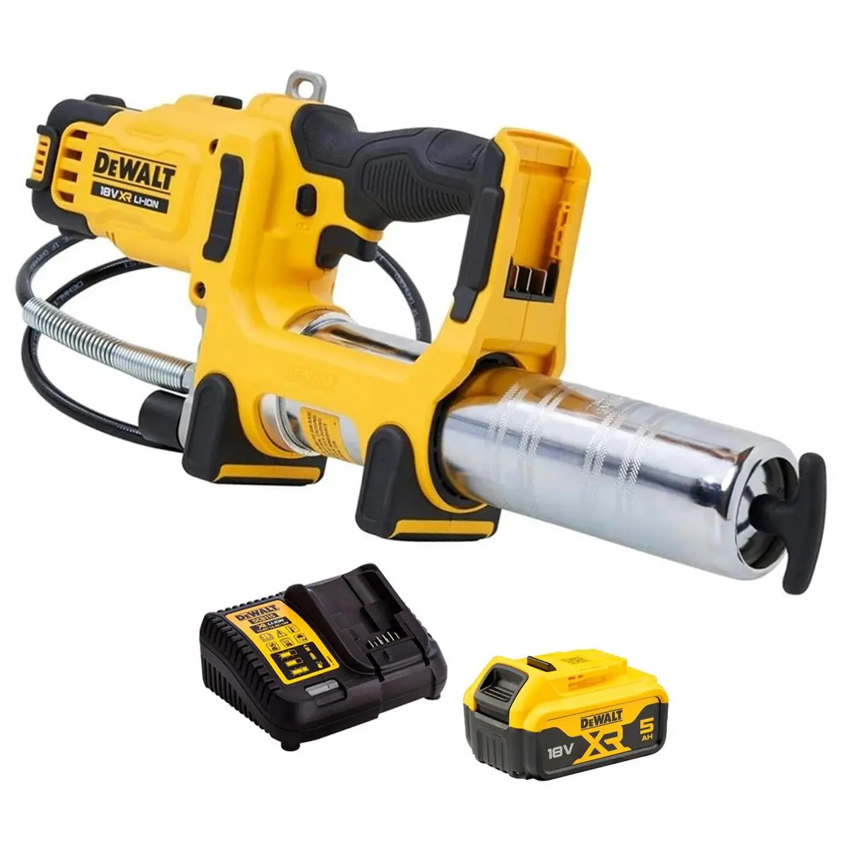 Dewalt Dcgg581n-Xj 18V Xr Grease Gun With 1 X 5.0Ah Battery & Charger 1