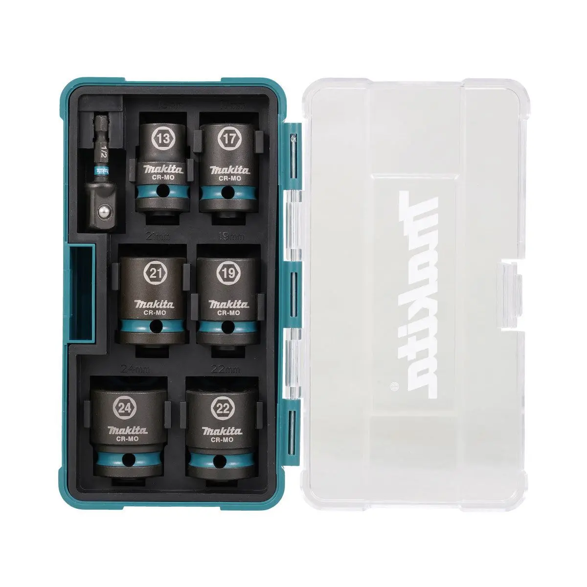 Makita E-16592 1/2" Square Drive Black Impact Socket Set Of 7 Piece 1