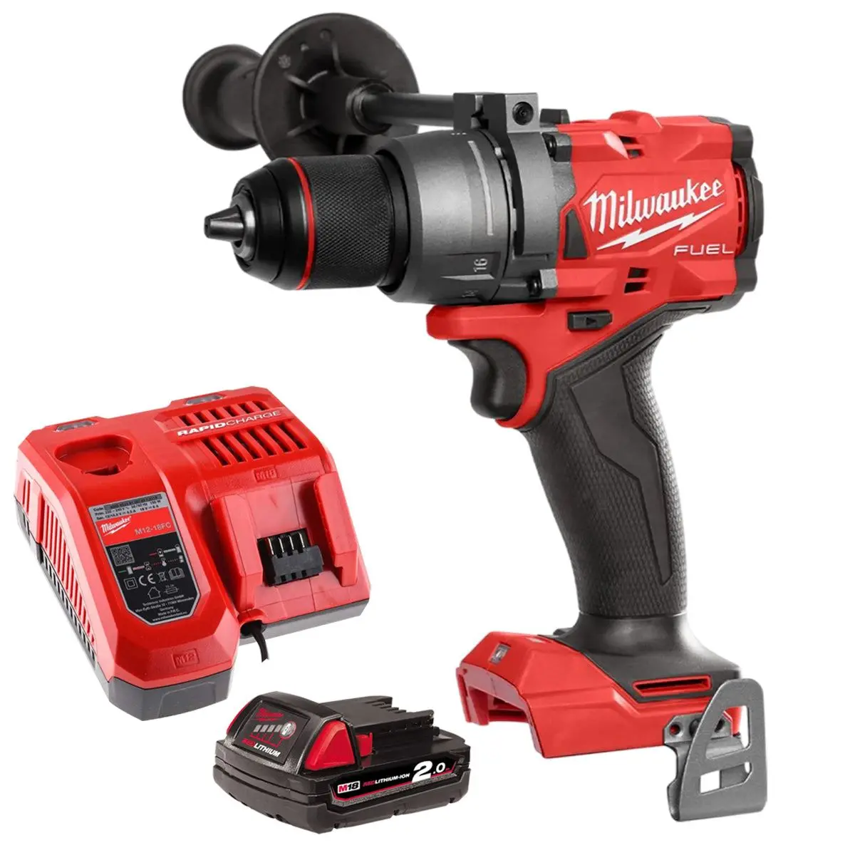 Milwaukee M18fpd3-0 18V Fuel Brushless Combi Drill With 1 X 2.0Ah Battery & Charger 1