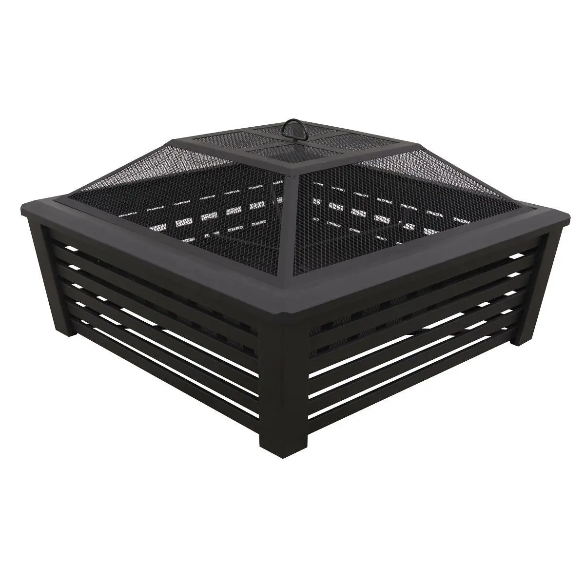 Sealey Dg43 Dellonda 35" Black Square Outdoor Fire Pit 1