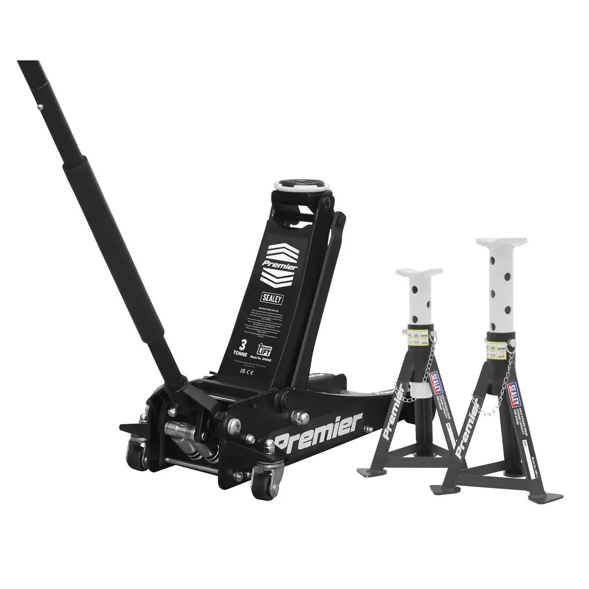 Sealey 3040Abcombo 3 Tonne Trolley Jack With Super Rocket Lift 1