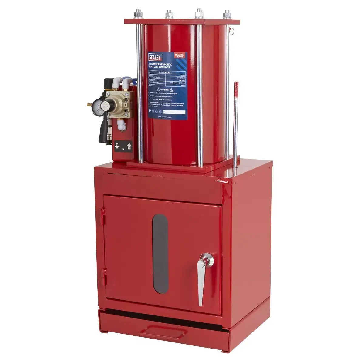 Sealey Hcc08 Pneumatic Paint Can Crusher 2.2Tonne 2