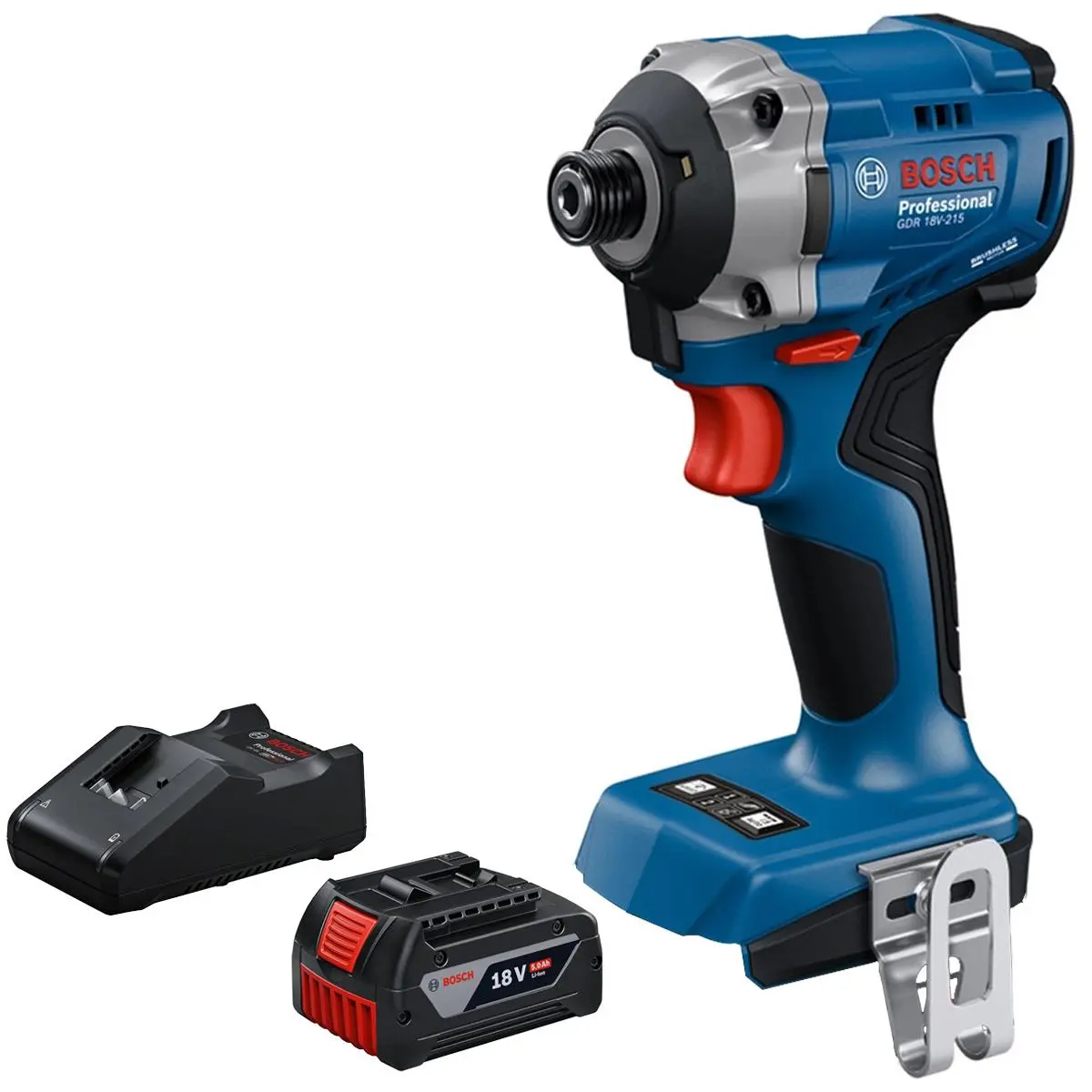 Bosch Gdr 18V-215 18V Brushless Impact Driver With 1 X 5.0Ah Battery & Charger 1