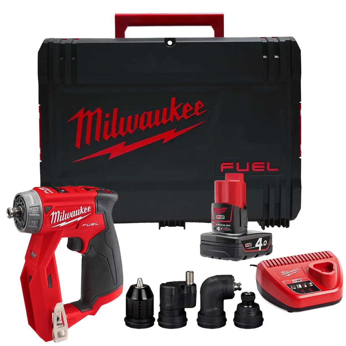 Milwaukee M12fddxkit-0X 12V Brushless 4-In-1 Drill Driver With 1 X 4.0Ah Battery Charger & Case 1