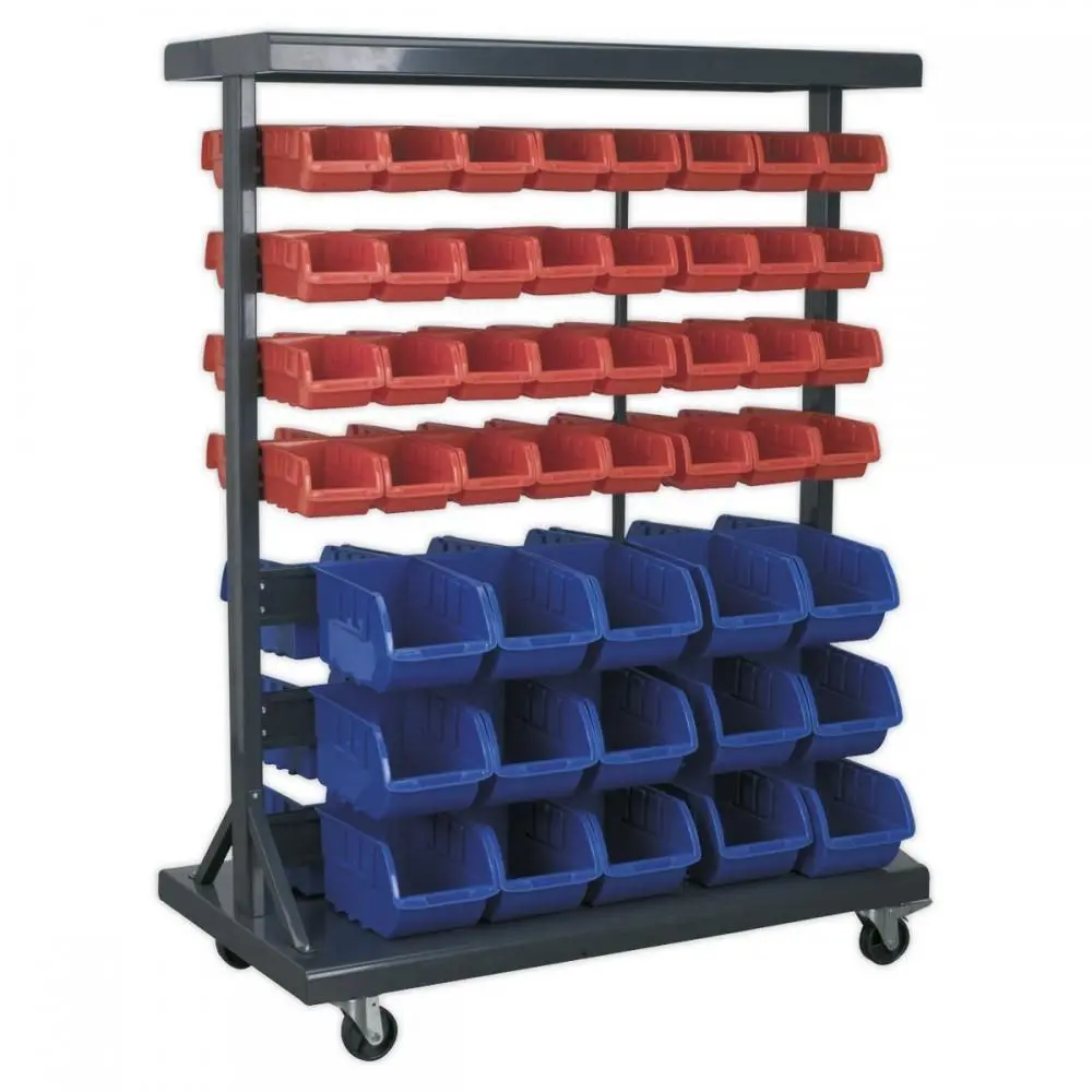 Sealey Tps94 Mobile Bin Storage System With 94 Bins 1