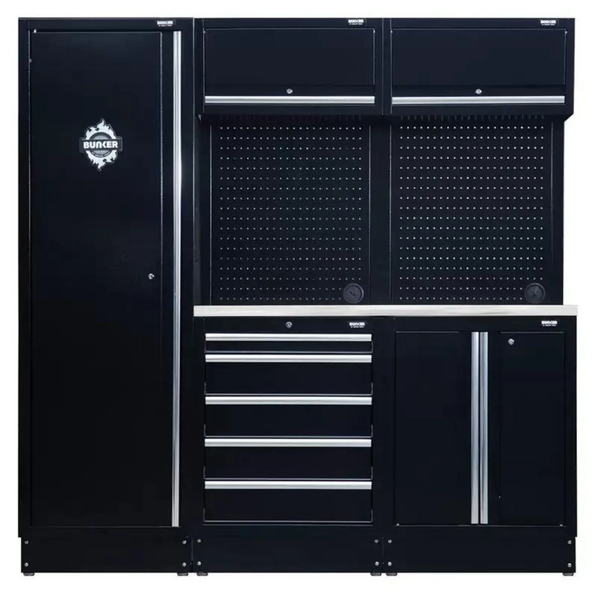 Draper Ms400combo/11B Bunker Modular Storage Combo With Stainless Steel Worktop 11 Piece 04503 1