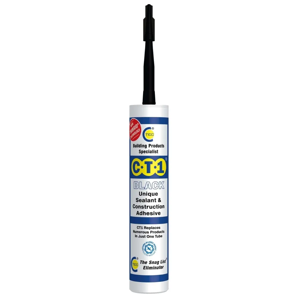 C-Tec Ct1 290Ml Unique Sealant & Construction Adhesive - Black 1