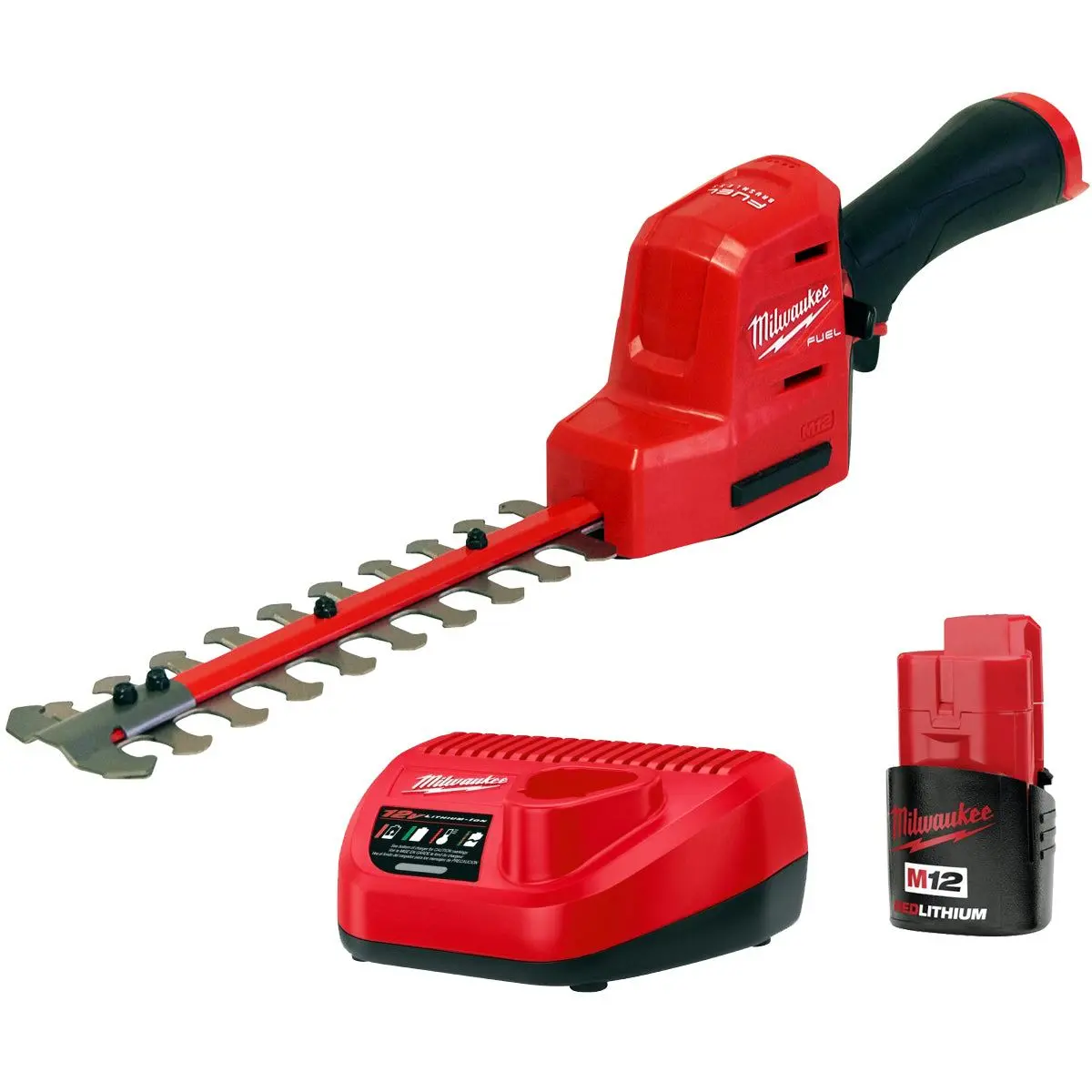 Milwaukee M12 Fht20-0 12V 20Cm Fuel Brushless Hedge Trimmer With 1 X 2.0Ah Battery & Charger 1